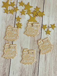 Новорічна підвіска пряникова,будиночок,потяг,санчата-менна іграшка на ялинку,подарунок у школу та садок