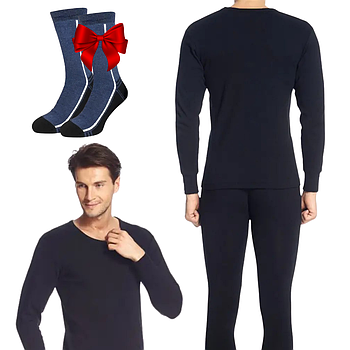Комплект термобілизни до -25°, розмір S + Подарунок Термошкарпетки 41-45 р / Чоловіча термобілизна зимова