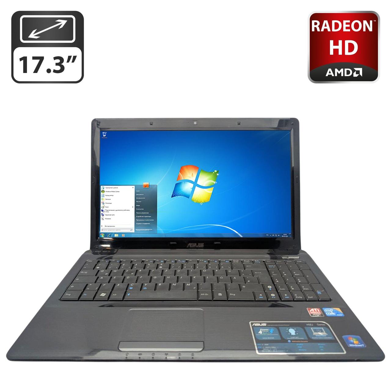 Ноутбук Asus A52J/ 17.3" (1600x900)/ Core i3-350M/ 6 GB RAM/ 500 GB HDD/ Radeon HD 5470M 1GB