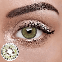 Зелені Контактні Лінзи Аврора Грин Лінзи для краси ( Нульовки ) | Натуральні-Природні | Для світлих - чорних очей