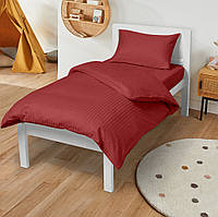 Підліткова постіль сатин із простирадлом на гумці BURGUNDY Cosas Червоний 160х220 см D9-2025