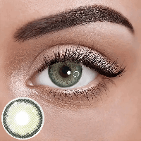 Зелені Контактні Лінзи Молекула Грін Лінзи для краси ( Нульовки ) | Натуральні-Природні | Для світлих - чорних очей