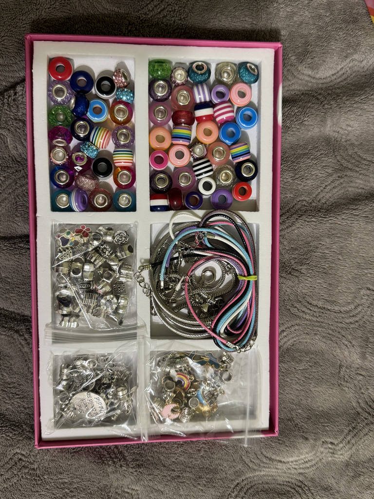 Набор для создания шарм браслетов набор бусин для создания украшений в стиле Пандора 178 шт - фото покупателей 1