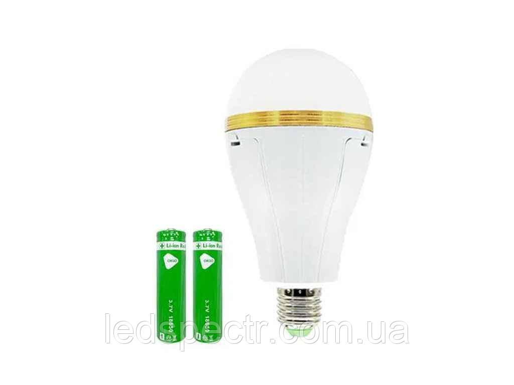 Лампочка з акумулятором на цоколь Е27 30Вт 6500К, фото 1