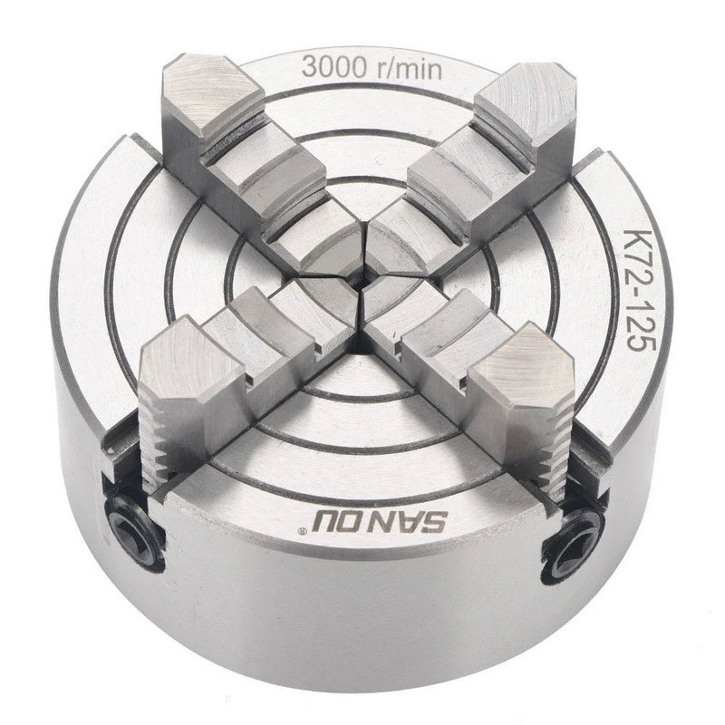 Патрон токарний Sanou 4х кулачковий 125 мм із незалежними кулачками, фото 1