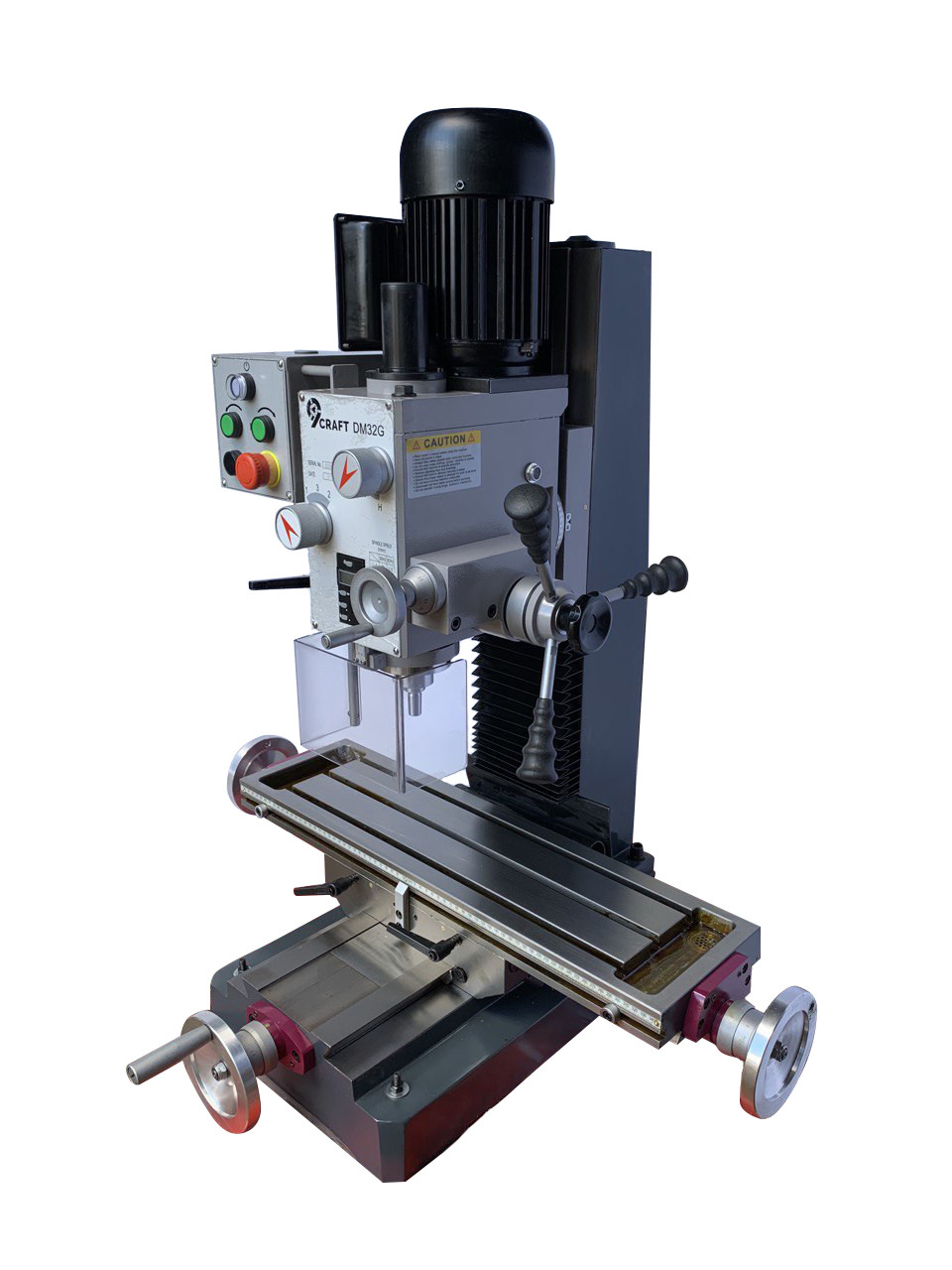 Настільний свердлильно-фрезерний верстат 9craft DM32G з механічною коробкою передач, фото 1