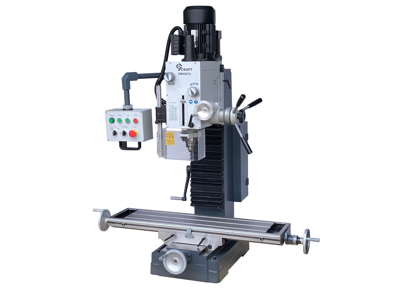 Свердлильно-фрезерний верстат 9craft DM45GTA з подовженим столом, фото 1