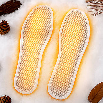 Турмалінові устілки з підігрівом, розмір 45 / Термостельки для взуття / Грелка-устілка для ніг