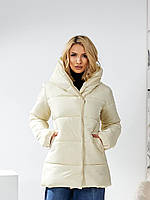 Куртка жіноча з капюшоном  (модель1005) колір молочний, молоко