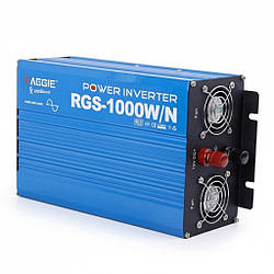 Інвертор напруги 12V RGSC-1000WN, Синій / Перетворювач напруги з зарядним пристроєм / Інвертор з правильною синусоїдою