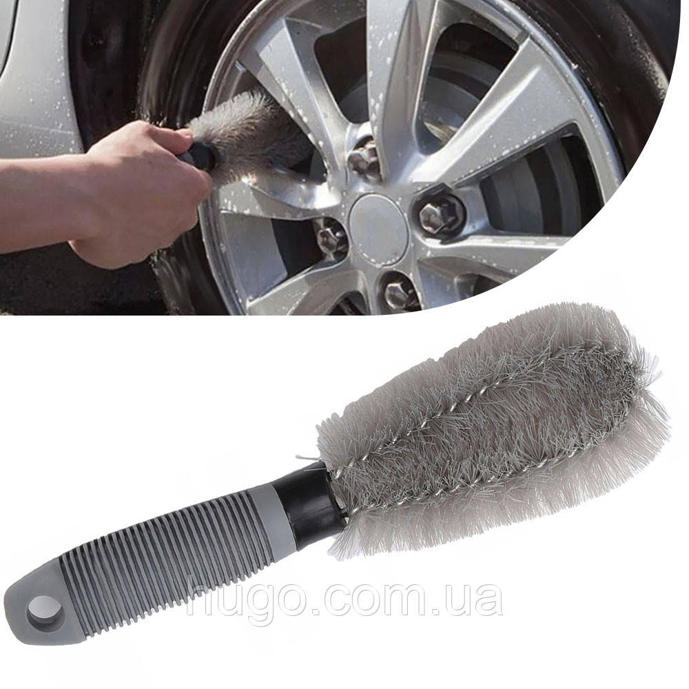 Щітка для дисків коліс, двостороння, 25.5 см / Щітка для миття коліс та дисків автомобіля, фото 1