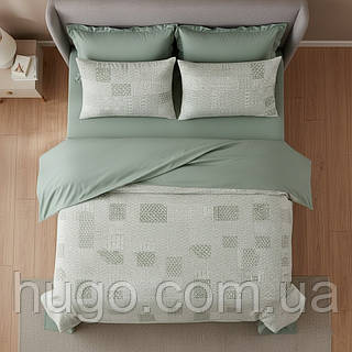 Комплект постільної білизни сатин-люкс Romeo Home Morven, розмір Євро, в подарунковій коробці / Комплект постільної білизни