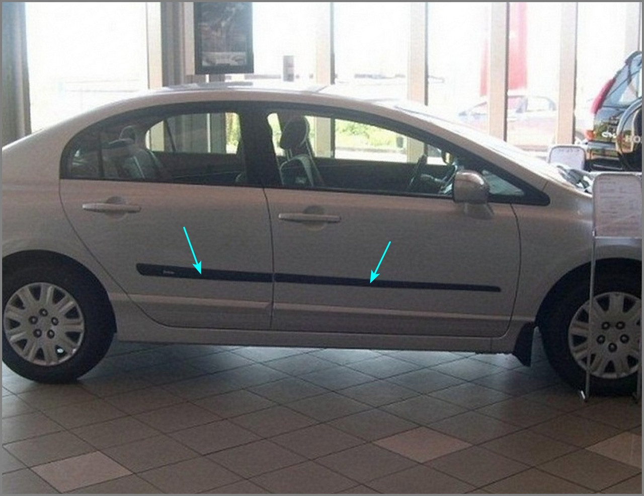 Молдинги на двері для Honda Civic Mk8 4Dr sedan 2006-2011, фото 1