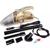 Автомобільний пилосос 4 в 1 (компресор, манометр, LED-ліхтарик)