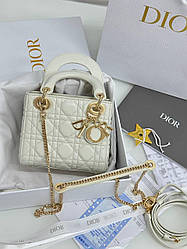 Сумка Крістіан Діор Леді молочна Christian Dior Lady ексклюзив