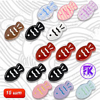 Набір шпильок для волосся у формі рибок 3 см Різнокольорові 15 шт