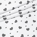 Подушка для вагітних Сірі сердечки на білому, подушка підкова обіймашка, фото 4