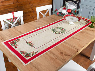 Ранер новорічний гобеленовий "Corona Natale" 47x140 см