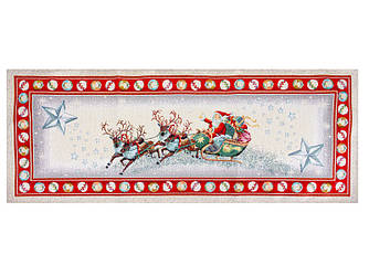 Ранер гобеленовий Санта на санях 40x100 см