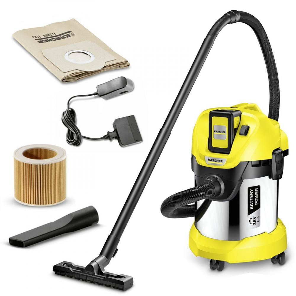 Пилосос із мішком / Пилосос безмішковий Karcher WD3 Battery Premium (1.629-951.0)