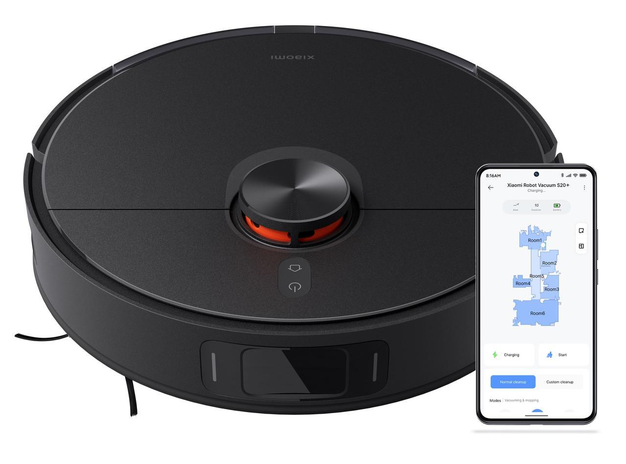 Робот-пилосос з вологим прибиранням Xiaomi Robot Vacuum S20+ Black