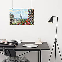 Плакат "Париж, Єлисейські Поля, Ейфелева Вежа, Paris, France, la Tour Eiffel", 40×60см, фото 4