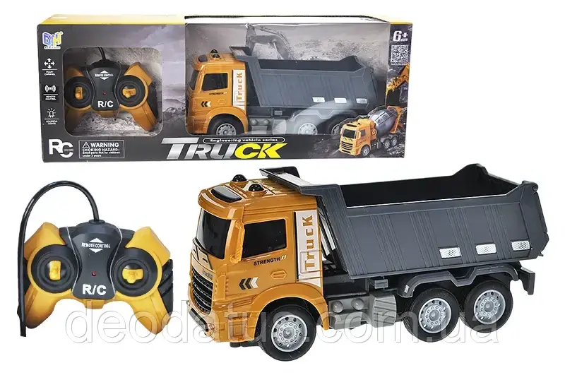 Вантажівка самоскид на радіокеруванні, акумулятор, в коробці DH666-6D, фото 1