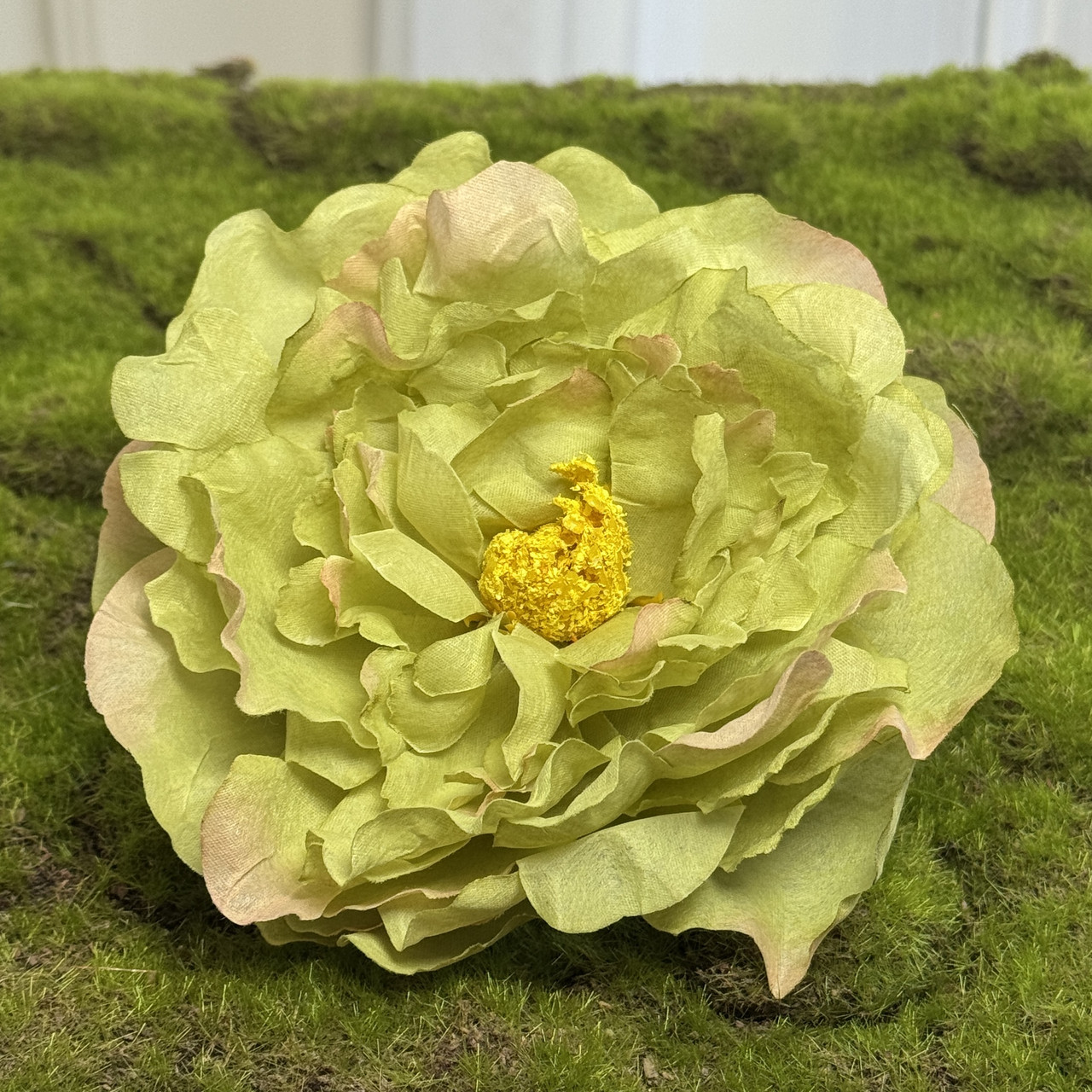 Штучний півонія оливкова, 12 шт. Півонія штучна діаметром 15 см, Штучний півонія для декору., фото 1