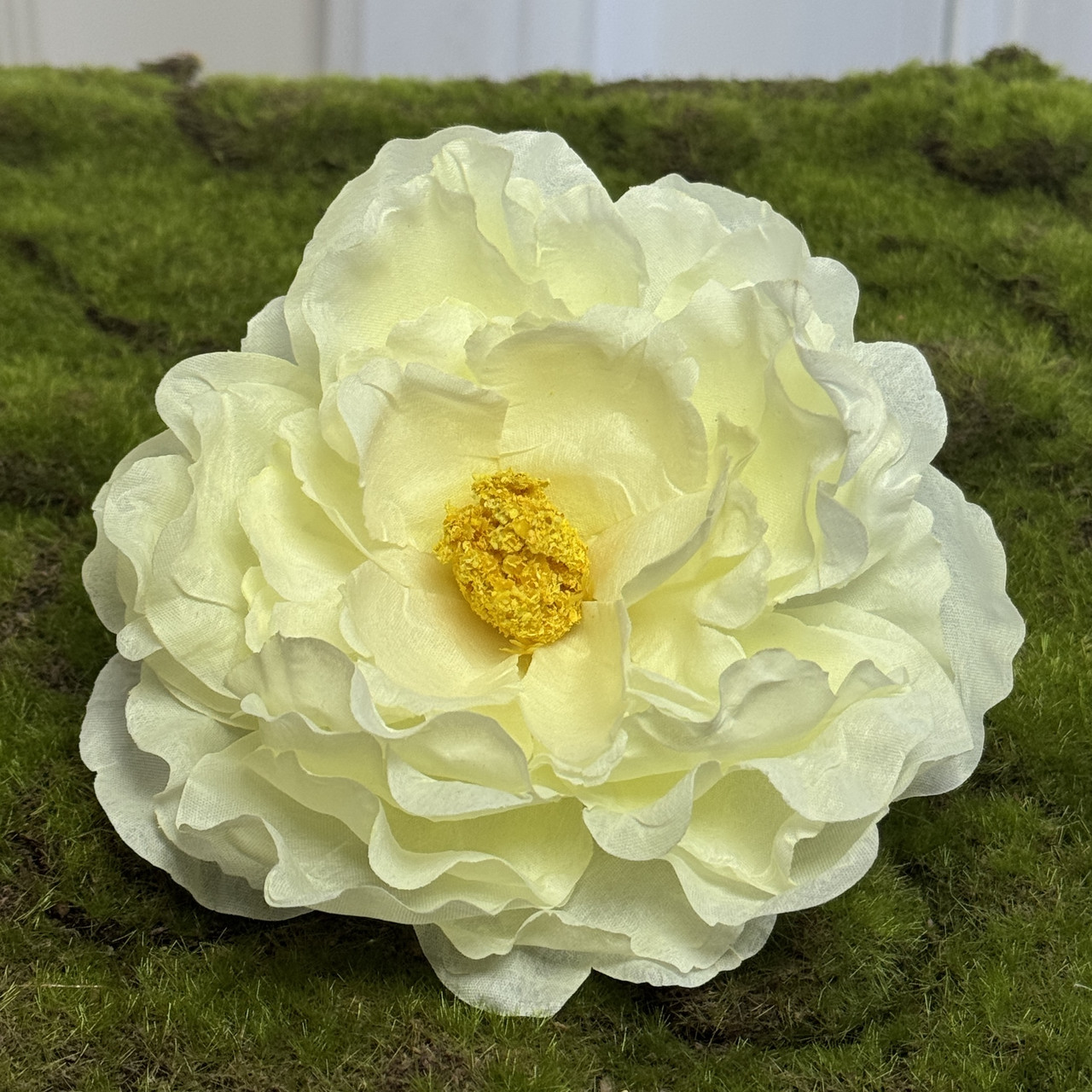 Штучний півонія кремовий, 12 шт. Півонія штучний діаметром 15 см, Штучний півонія для декору., фото 1