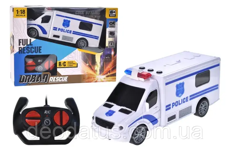 Машина бус поліція на радіокеруванні акумуляторна 24968-4A, фото 1