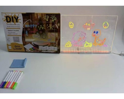 Світлодіодна дошка для малювання і нотаток 30х20см з підсвічуванням