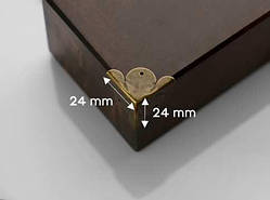 Куточки. Колір "стара латунь". 24х24мм / Куточки. Колір "стара латунь". 24х24мм