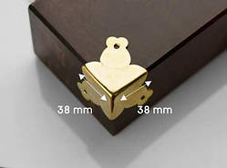 Куточок декоративний накладний. 38х38мм / Куточок декоративний накладний. 38х38мм