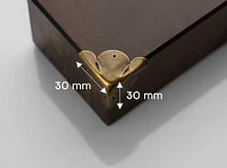 Куточки. Колір "стара латунь". 30х30мм / Куточки. Колір "стара латунь". 30х30мм