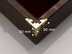 Кутник металевий потрійний. Колір "золото". 30х30х30мм / Кутник металевий потрійний. Колір "золото". 30х30х30мм