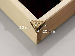 Куточок декоративний. Колір "стара латунь". 20х20х20мм / Куточок декоративний. Колір "стара латунь". 20х20х20мм