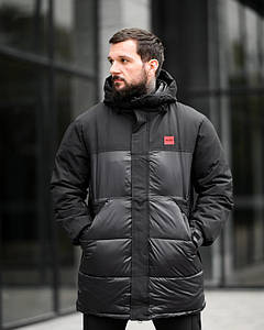 Зимова чоловіча куртка Hugo black ВТ6906