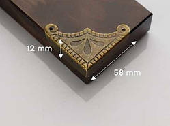 Куточок для папок. Колір "стара латунь". 58х12мм / Куточок для папок. Колір "стара латунь". 58х12мм