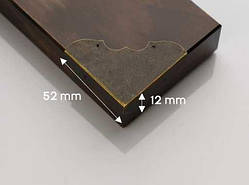 Кутник металевий накладний 52х52х12мм / Кутник металевий накладний 52х52х12мм