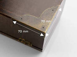 Кутник металевий накладний. 70х70х20мм / Кутник металевий накладний. 70х70х20мм