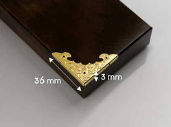 Кутик металевий. Колір "золото". 3х36мм / Кутик металевий. Колір "золото". 3х36мм