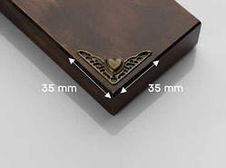 Куточок декоративний. Колір "стара латунь". 35х35 мм / Куточок декоративний. Колір "стара латунь". 35х35 мм