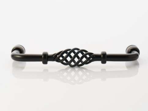 Ручки меблеві ковані. Колір чорний. 128мм / Ручки меблеві ковані. Колір чорний. 128мм, фото 1