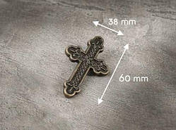 Хрест металевий. 60х38мм / Хрест металевий. 60х38мм