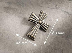 Хрест металевий. 60х43мм / Хрест металевий. 60х43мм