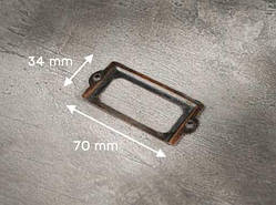 Декор. накладки. Колір "бронза". 70х34мм / Декор. накладки. Колір "бронза". 70х34мм