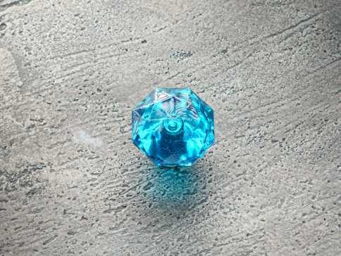 Ручка для декупажу. Скло. Колір "морська хвиля". 24х24мм / Ручка для декупажу. Скло. Колір "морська хвиля". 24х24мм, фото 1