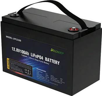 DELONG, LFP12100 акумулятор LiFePO4, напруга: 12.8V, ємність: 100Ah, з вбудованою BMS