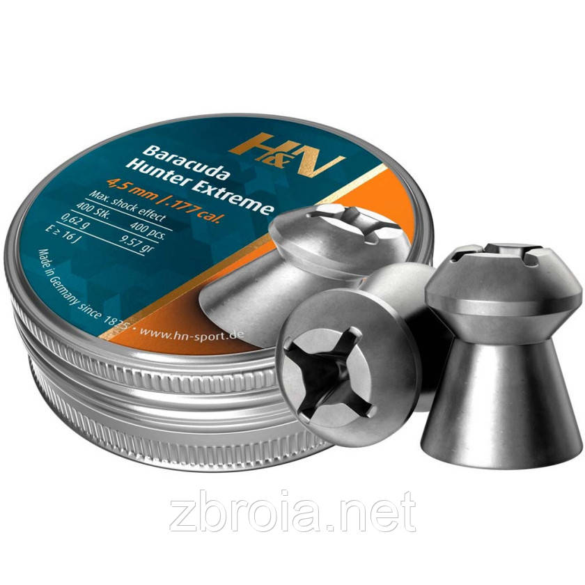 Кулі H&N Baracuda Hunter Extreme (4.5 мм, 0.62 г, 400 шт.)