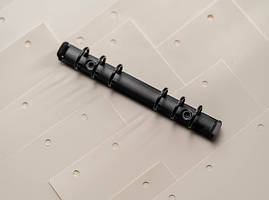 Затискачі канцелярські для папок меню. Колір Чорний. 180х25 мм. Кільце 20мм